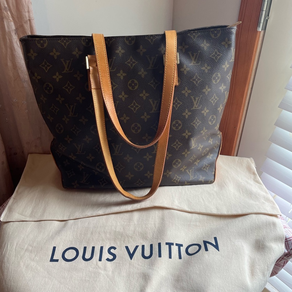 Louis Vuitton Cabas Mezzo Brown Monogram Tote Bag